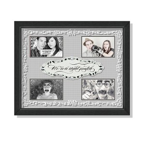 PS Framed Photo Collage  with Art glass/ mat/3D elements