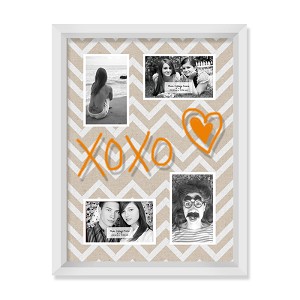 PS Framed Photo Collage  with Art glass/ mat/3D elements