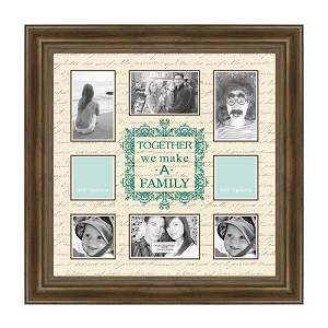 PS Framed Photo Collage  with Art glass/ mat/3D elements