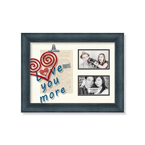 PS Framed Photo Collage  with Art glass/ mat/3D elements