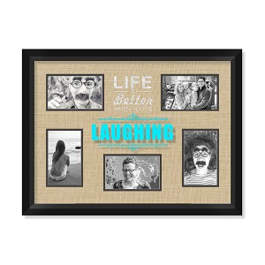 PS Framed Photo Collage  with Art glass/ mat/3D elements