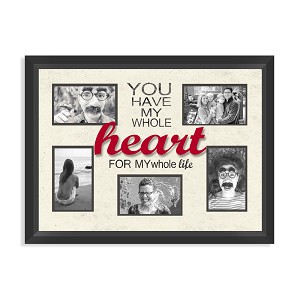 PS Framed Photo Collage  with Art glass/ mat/3D elements