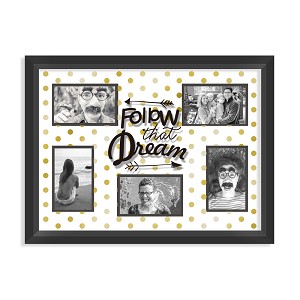 PS Framed Photo Collage  with Art glass/ mat/3D elements