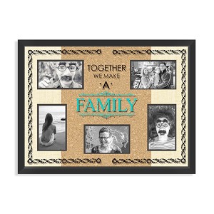 PS Framed Photo Collage  with Art glass/ mat/3D elements